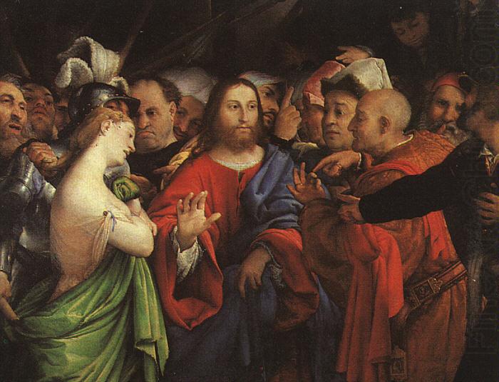 Christ and the Adulteress, Lorenzo Lotto